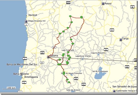 Mapa Atacama - Salar Uyuni